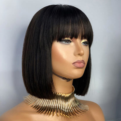 Beauty Short Straight Hair Boobs