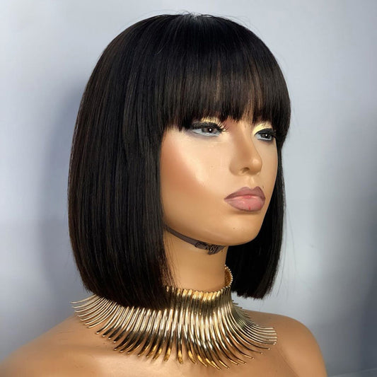 Beauty Short Straight Hair Boobs