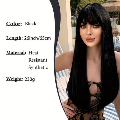 Stylish Synthetic Wig With Straight Hair