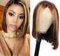 Piano Color Bob Headgear Real Hair