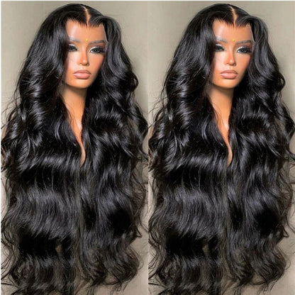 Former Lace Wig Woman With Long Black Curly Hair